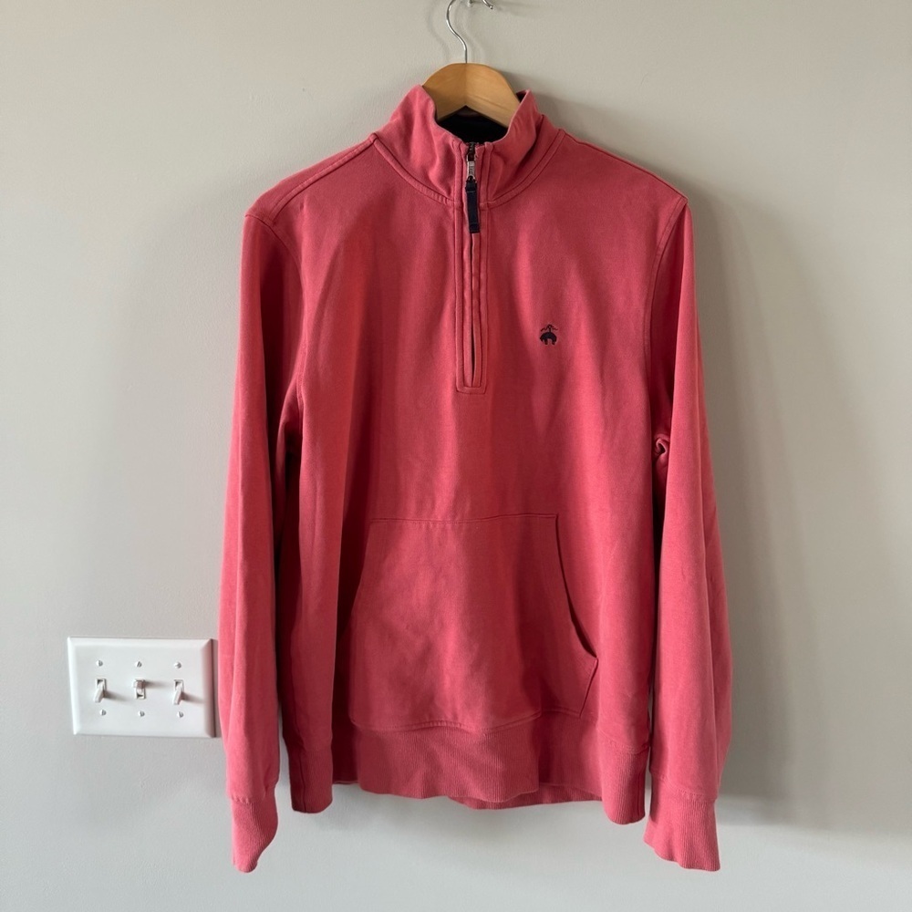 Brooks Brothers Coral Half-Zip Sweater Sweatshirt